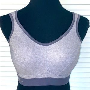 Anita Athletic Bra Grey (34 USA / 75 EU / 90 F)